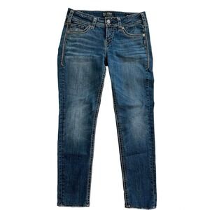Silver Suki Mid Skinny Super Stretch Jeans, size 29/31